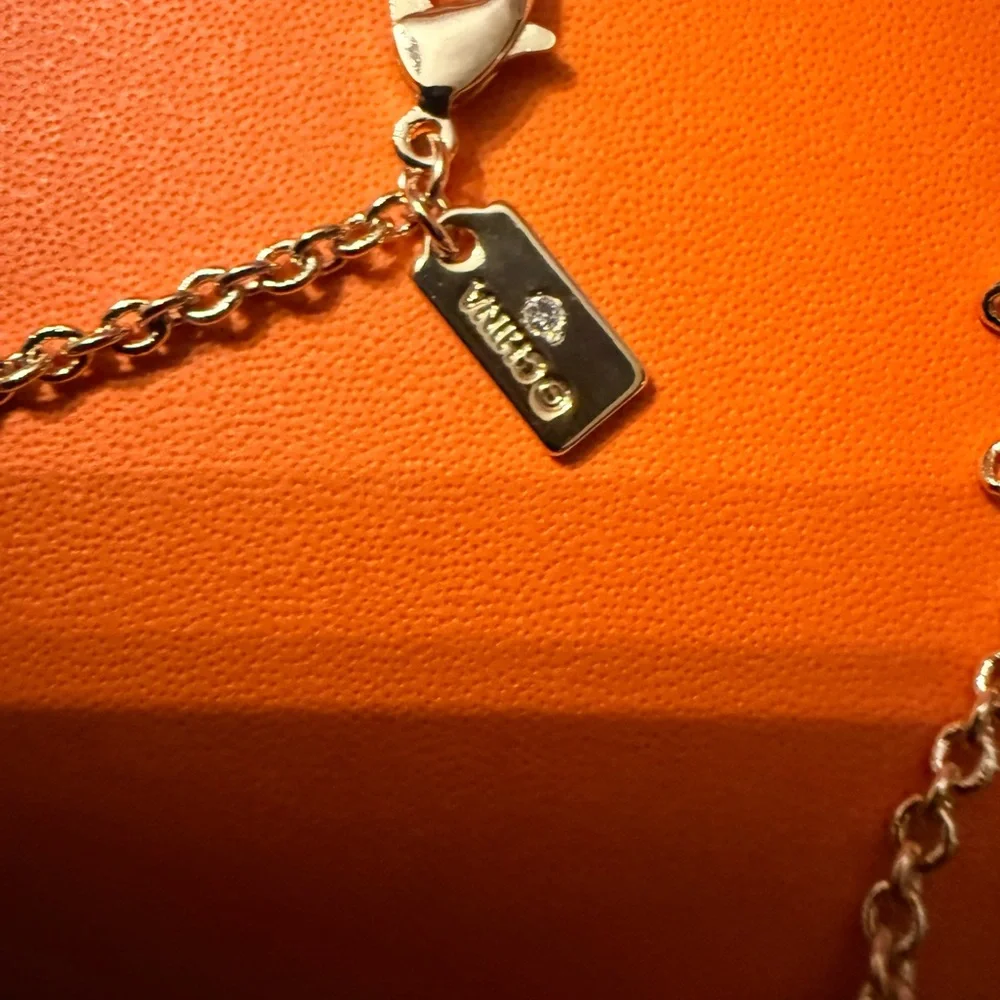 COACH Gold Multi-Charm Flower Pendant Necklace - - Picture 10 of 10